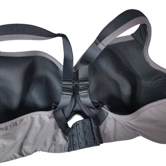 Torrid Active Underwire Sports Bra Gray Black 42C Full Coverage Adjustable Strap - Picture 8 of 9